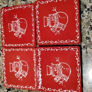 Snowman Christmas Plates